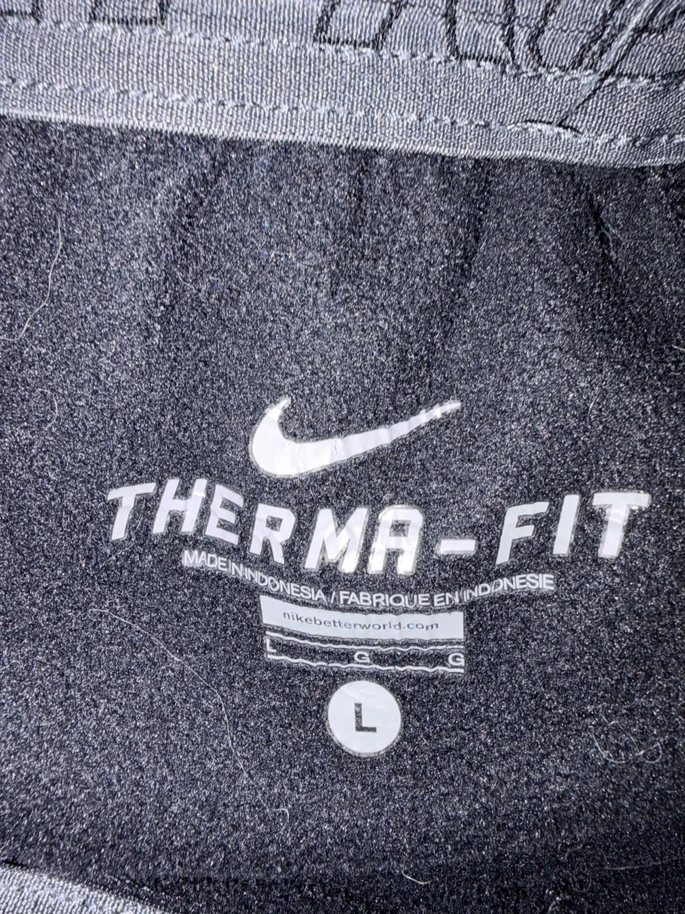 Nike Therma-Fit Black Sweatpants Joggers with White Swoosh